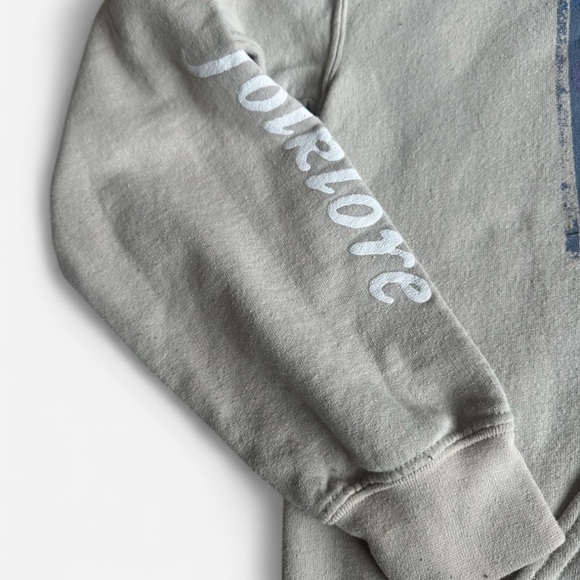 Taylor Swift Folklore Official Merch Album Hoodie Tan Hooded Sweatshirt Sz S - Picture 4 of 8